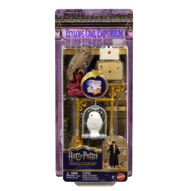 Аксесуари для фігурок - Ігровий набір Mattel Harry Potter Крамниця на алеї Діаґон Ілопс крамниця сов (JGM22/1)#3