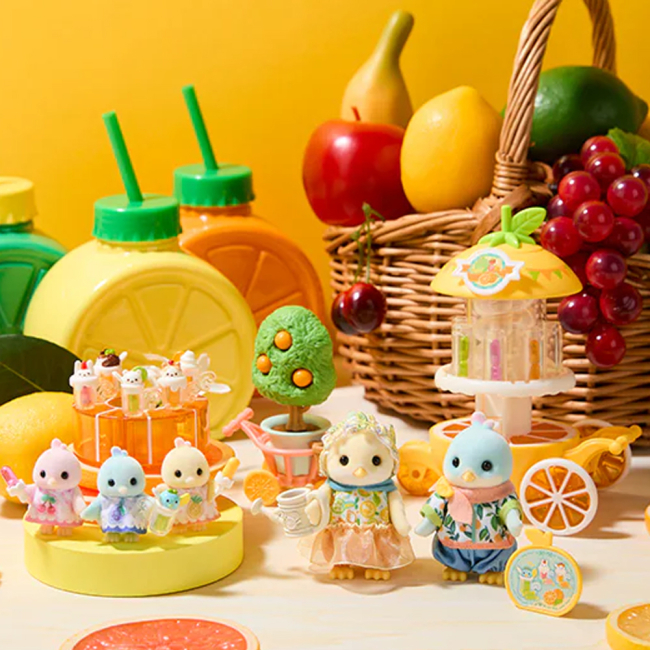 Фігурки тварин - ​Ігровий набір Sylvanian Families Фруктовий фреш-бар Цитрусової пташки (5861)#9