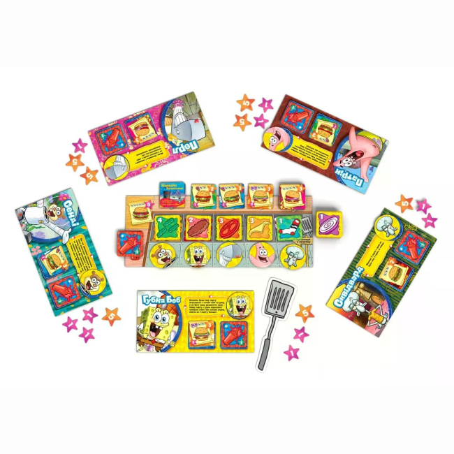 Настольные игры - Настольная игра Rozum Губка Боб Эксперт по бургерам Редакция 2.0 (4820279190594)#2