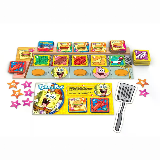Настольные игры - Настольная игра Rozum Губка Боб Эксперт по бургерам Редакция 2.0 (4820279190594)#3