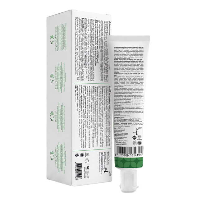 Косметика - Зміцнювальна зубна паста для чутливих зубів Medosan SensiCare 40 мл (4823109414198)#3