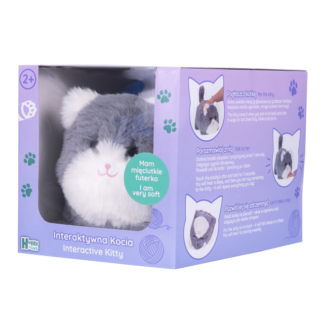 М'які тварини - Інтерактивна іграшка Huggy Luv Сіре кошеня (DKO0221)#3