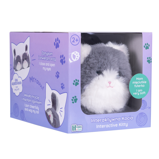 М'які тварини - Інтерактивна іграшка Huggy Luv Сіре кошеня (DKO0221)#4