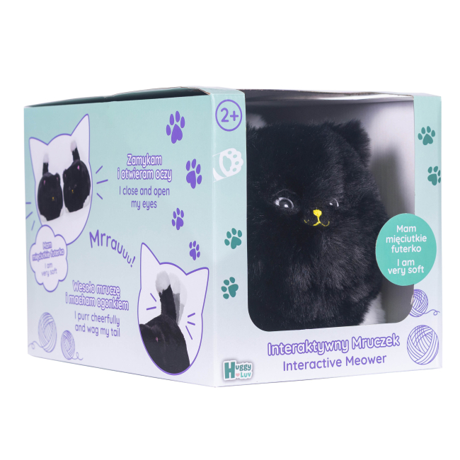 М'які тварини - Інтерактивна іграшка Huggy Luv Чорне кошеня (DKO0222)#4