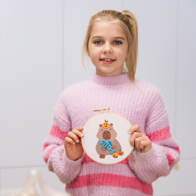 Набори для творчості - Набір для творчості Wow Box Вчимося вишивати Капібара на ланчі (WOW0271)#5