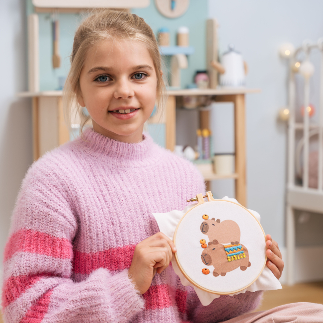 Набори для творчості - Набір для творчості Wow Box Вчимося вишивати Капібари (WOW0272)#2