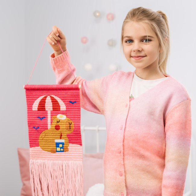 Набори для творчості - Набір для творчості Wow Box Вчимося вишивати панно Капібара на відпочинку (WOW0278)#3