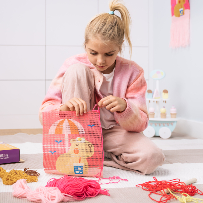 Набори для творчості - Набір для творчості Wow Box Вчимося вишивати панно Капібара на відпочинку (WOW0278)#6