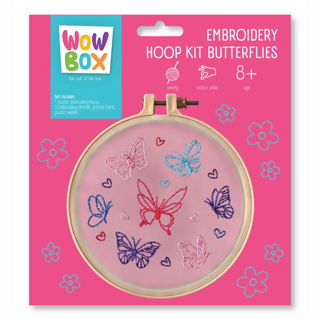 Набори для творчості - Набір для творчості Wow Box Вчимося вишивати Метелики (WOW0920)#2