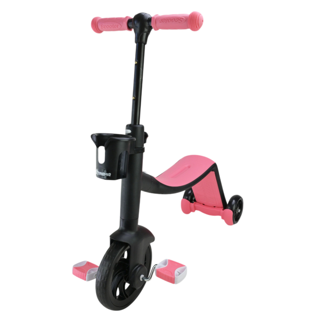 Самокати - ​Самокат-біговел Країна Іграшок 2 в 1 рожевий (SC823)#2
