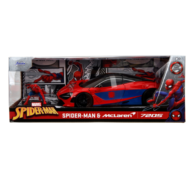 Автомоделі - ​Автомодель Jada Марвел Людина-Павук Макларен 720S з фігуркою Людини-Павука (9335764314R00)#2