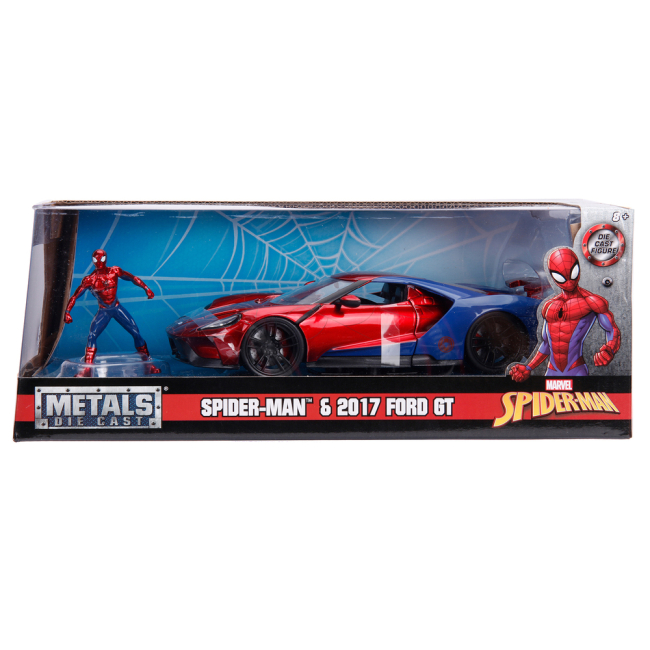 Автомоделі - ​Автомодель Jada Марвел Людини-Павук Форд GT 2017 з фігуркою Людини-Павука (9399725314R00)#2