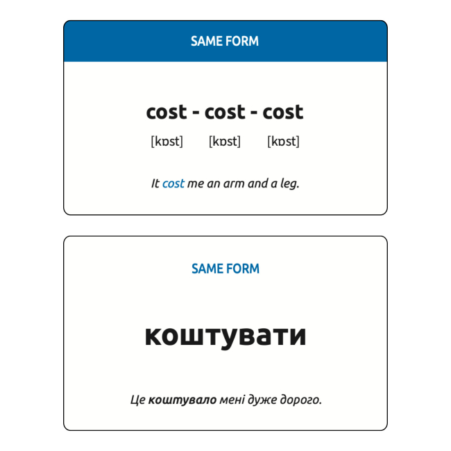 Навчальна література - Картки Irregular verbs для вивчення неправильних дієслів (9786178722067)#2