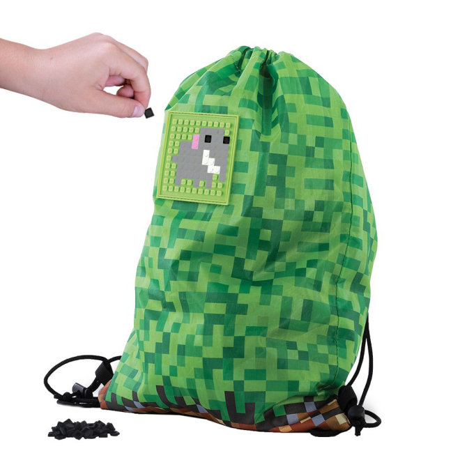Рюкзаки та сумки - Сумка для взуття Pixie Crew Minecraft зелена з пікселями (PXB-28-83)#4