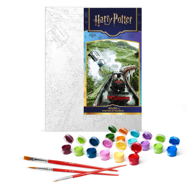 Товары для рисования - ​Картина по номерам Ідейка WB Harry Potter Полет в Хогвартс 40 х 50 см (KHO5231)#2