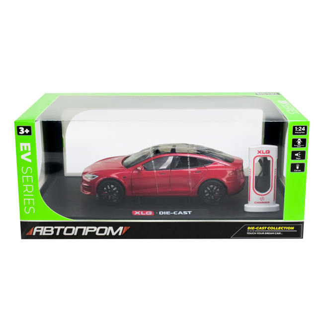 Автомоделі - Автомодель Автопром Tesla model S червона (AP7713/1)#6