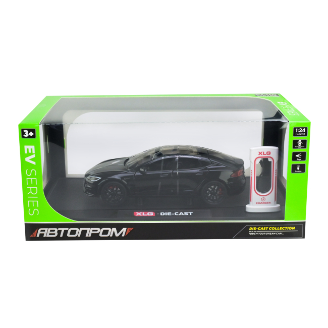 Автомодели - Автомодель Автопром Tesla model S черная (AP7713/2)#3