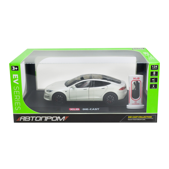 Автомоделі - Автомодель Автопром Tesla model S біла (AP7713/4)#3