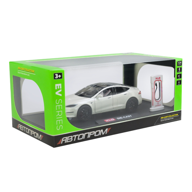 Автомоделі - Автомодель Автопром Tesla model S біла (AP7713/4)#4