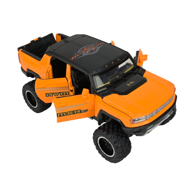 Автомодели - Автомодель Автопром Hummer pickup truck оранжевая (AP7738/2)#4
