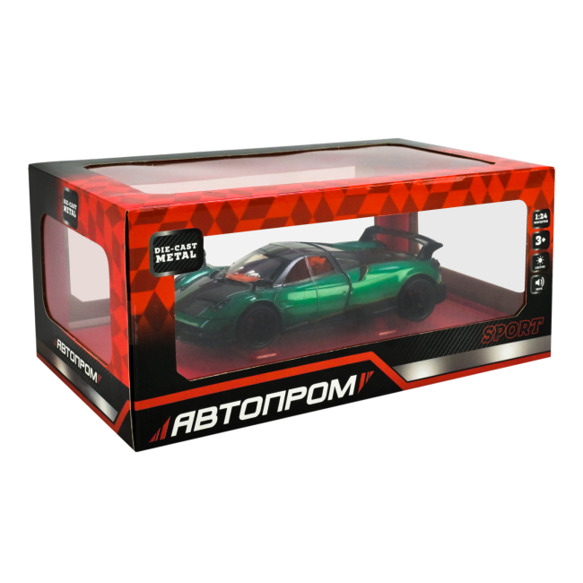 Автомоделі - Автомодель Автопром Pagani Huayra BC зелена (AP7748/2)#6