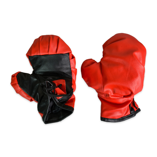 Спортивні активні ігри - Боксерський набір Strateg Рукавички та лапа червоно-чорні (2085)#2