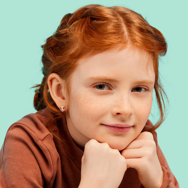 Ювелірні прикраси - Сережки UmaUmi Zodiac Леді Овен з емаллю та фіанітами (2210000031760)#3