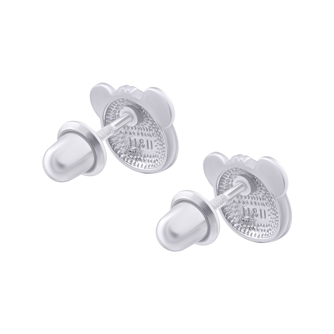 Ювелірні прикраси - Сережки UmaUmi Zoo Ведмедик з коричневою і жовтою емаллю (2210000031715)#2