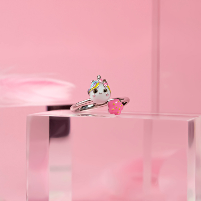 Ювелирные украшения - Кольцо UmaUmi Magic Единорожка с разноцветной эмалью (2210000018754)#3