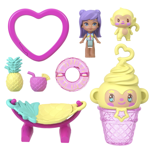 Ляльки - Ігровий набір Polly Pocket Компактний світ пригод Ананас (JFG56/5)#5