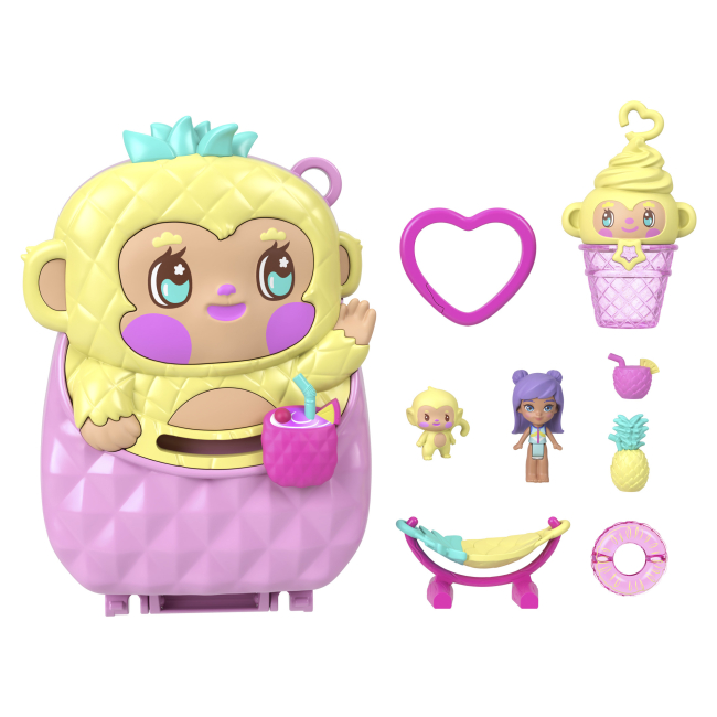 Ляльки - Ігровий набір Polly Pocket Компактний світ пригод Ананас (JFG56/5)#6