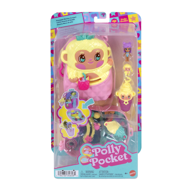 Ляльки - Ігровий набір Polly Pocket Компактний світ пригод Ананас (JFG56/5)#8