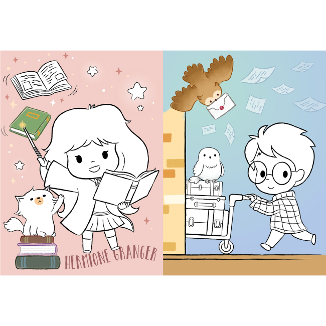 Раскраски и активитибуки (2-6 лет) - Розмальовка зі стікерами Ідейка WB Harry Potter Гаррі та Гоґвортс  (LCB41)#3