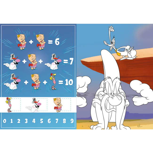 Розмальовки та актівітібуки (2-6 років) - Розмальовка зі стікерами Ідейка WB Looney Tunes Веселий кролик (LCB44)#3