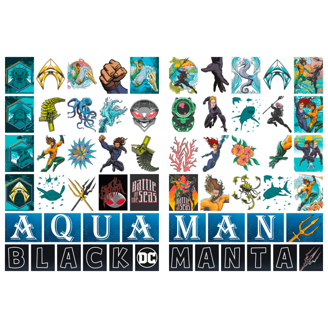 Розмальовки та актівітібуки (2-6 років) - Розмальовка зі стікерами Ідейка WB Аквамен (LCB46)#2