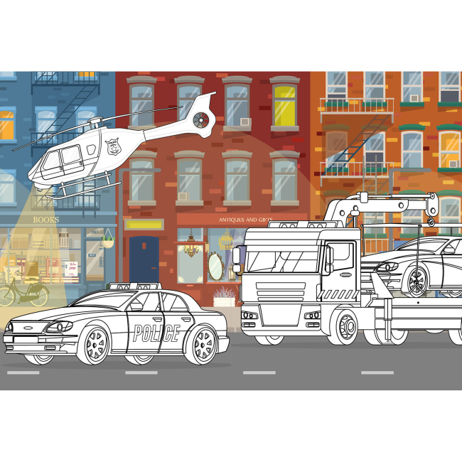 Раскраски и активитибуки (2-6 лет) - Розмальовка зі стікерами Ідейка Міський транспорт (CB48)#3