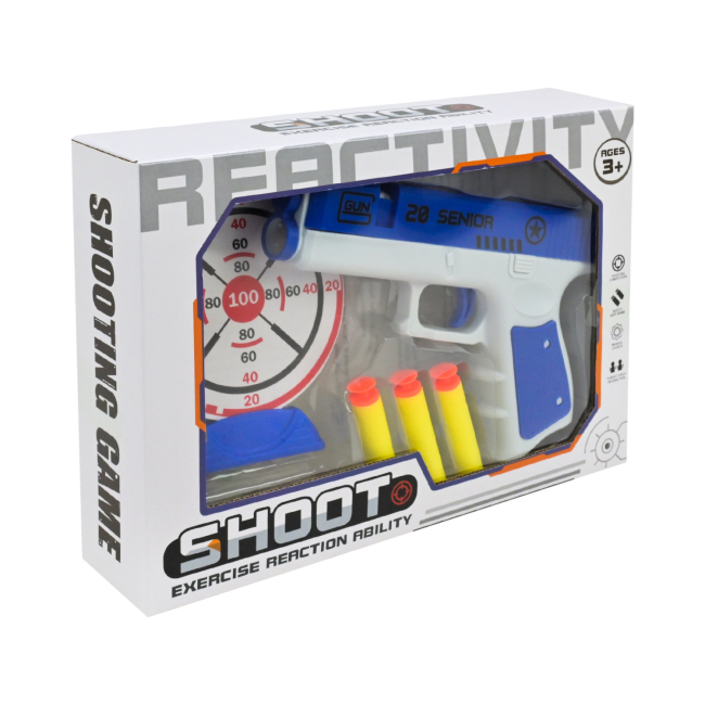 Помповое оружие - Игровой набор Країна Іграшок Пистолет с мишенью и мягкими пулями (A30-50)#2