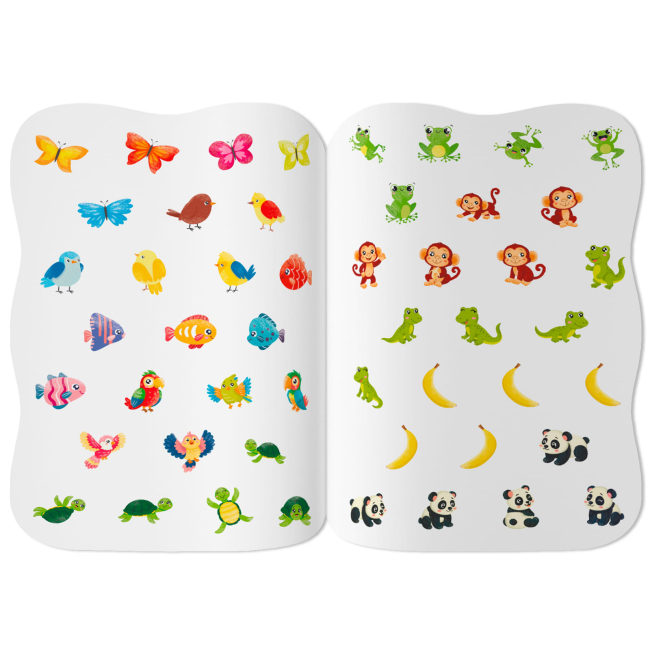 Розмальовки та актівітібуки (2-6 років) - ​Книжка «Перші наліпки для малят. Кумедні звірята» Катерина Столяренко (9786175476277)#6