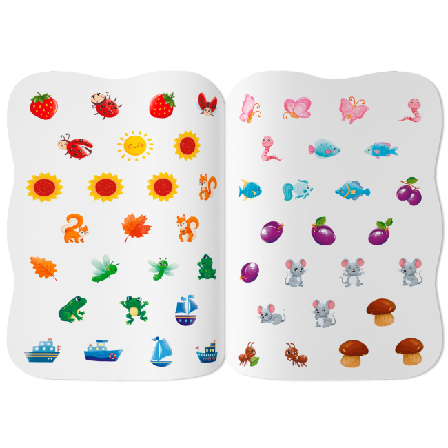 Розмальовки та актівітібуки (2-6 років) - Книжка «Перші наліпки для малят. Яскраві кольори» Катерина Столяренко (9786175476161)#6