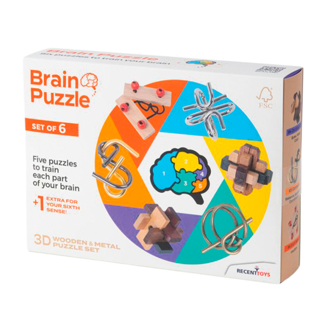 Головоломки - Набір головоломок Recent Toys Brain Puzzle 6 (8717278851440)#8