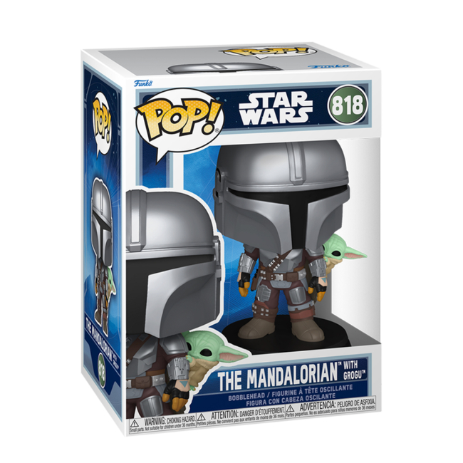 Фигурки персонажей - Фигурка Funko Pop Star wars Мандалорец с Грогу на спине (90443)#2
