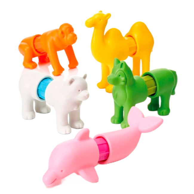 Магнітні конструктори - ​Магнітний конструктор SmartMax Мої перші тварини світу (SMX 246)#2