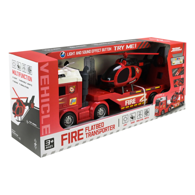 Транспорт і спецтехніка - Ігровий набір Країна Іграшок Велика вантажівка-трейлер з вертольотом (JP588-82A)#8