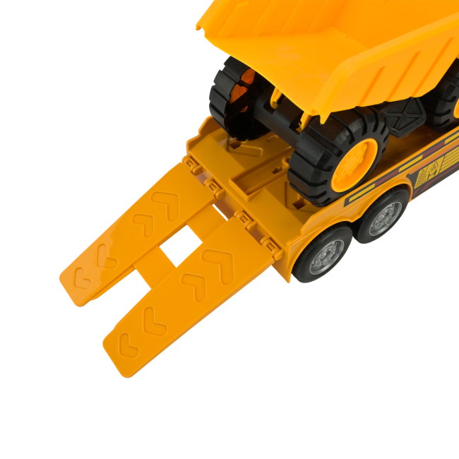 Транспорт і спецтехніка - Ігровий набір Країна Іграшок Велика вантажівка-трейлер з самосвалом (JP588-83)#7