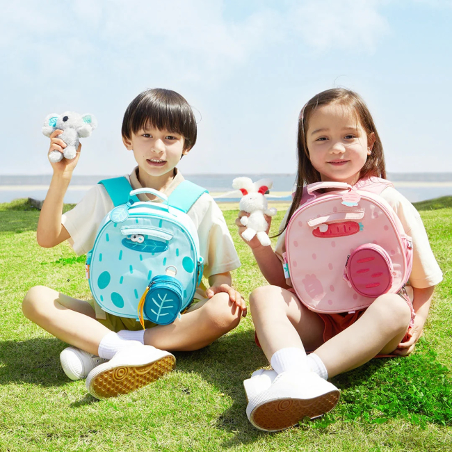 Рюкзаки та сумки - ​Дитячий рюкзак з м'якою іграшкою Mideer Блакитний розмір S (MD2253)#7