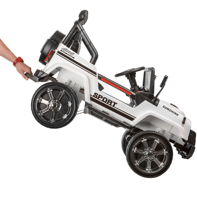 Електромобілі - Електромобіль Bambi Racer Джип на радіокеруванні білий (M 3237EBLR-1)#5