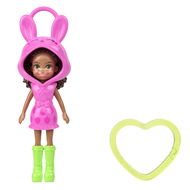 Ляльки - Мінілялька-брелок Polly Pocket у худі Рожева (JMN38/2)#2