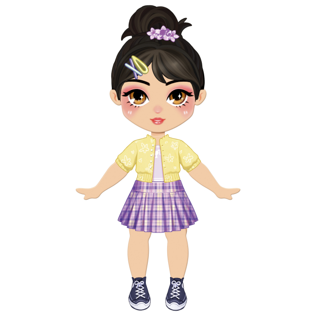 Ляльки - Ігровий набір Barbie Стіккі Стайл Лялечка брюнетка (JMV91/1)#2