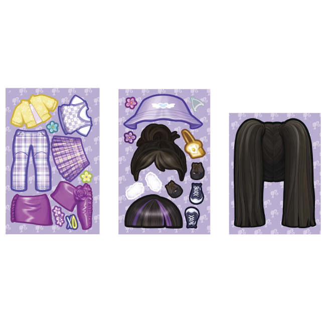 Ляльки - Ігровий набір Barbie Стіккі Стайл Лялечка брюнетка (JMV91/1)#3