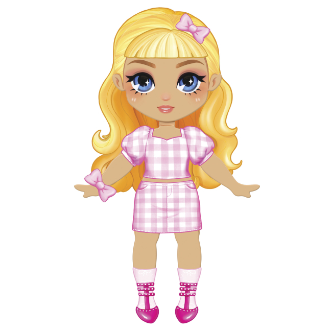 Ляльки - Ігровий набір Barbie Стіккі Стайл Лялечка блондинка (JMV91/2)#2